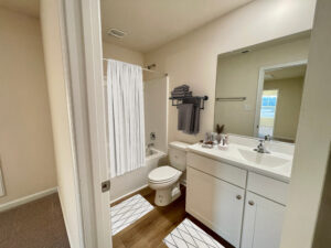 Photo of the furnished hall bath inside the Juniper Lot 46 Section 6 Castleton in Henrico VA